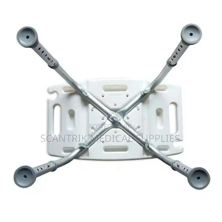Non-Slip Shower Chair With Comfortable Blue Sponge Mat