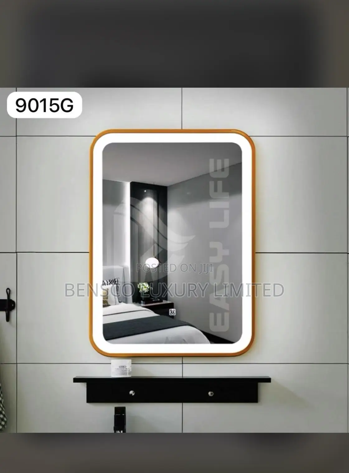 Luxury Led Bathroom Mirror With Touch Light | Anti-Fog | 9015b