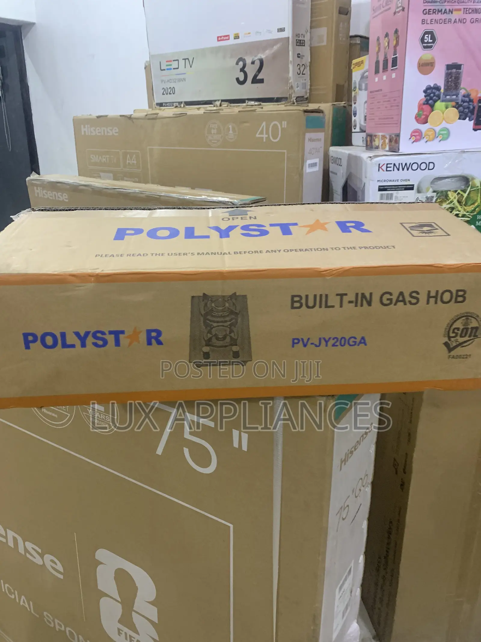 Polystar Built-in 2 Burner Gas Hob – Sleek Black Finish