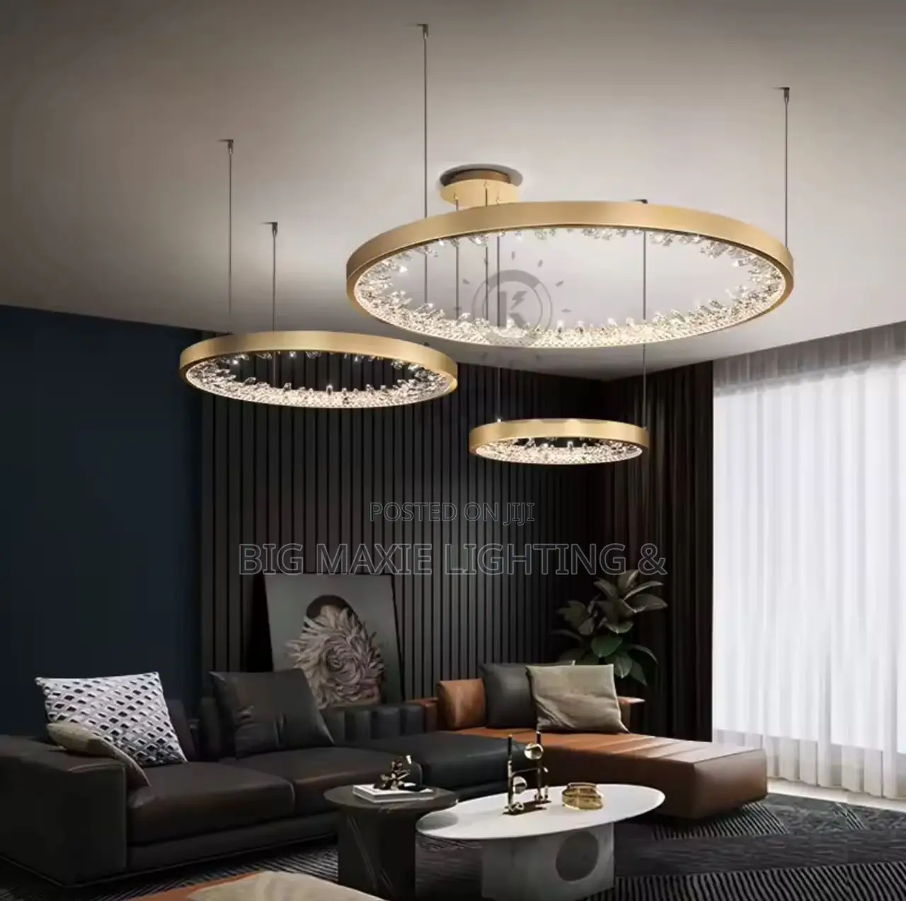 Luxury Three Rings Living Room Chandelier