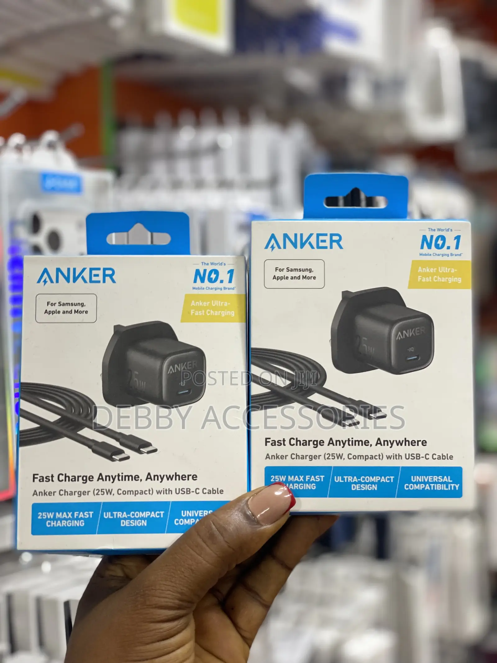 Anker Charger (25w, Compact) With Usb-C Cable