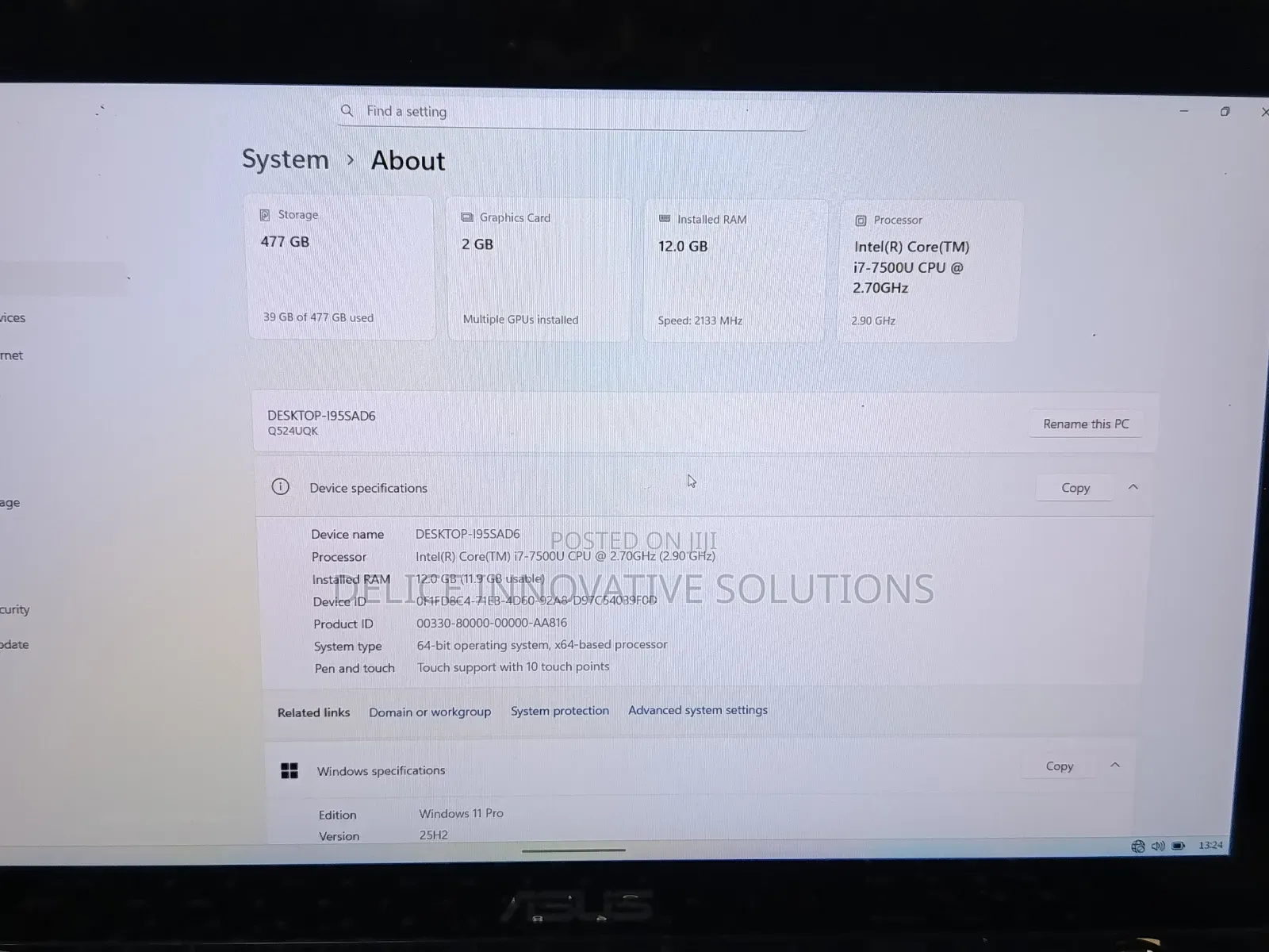 Laptop Asus Q524UQ 12GB Intel Core i7 SSD 512GB