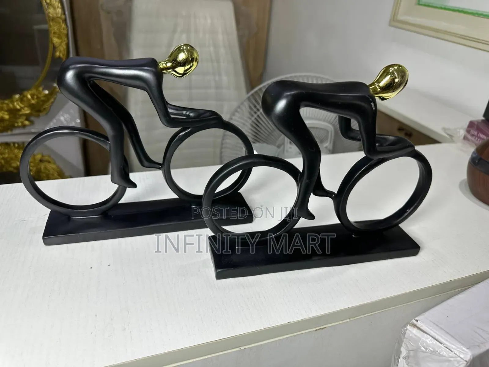 Gold Cyclist Decor
