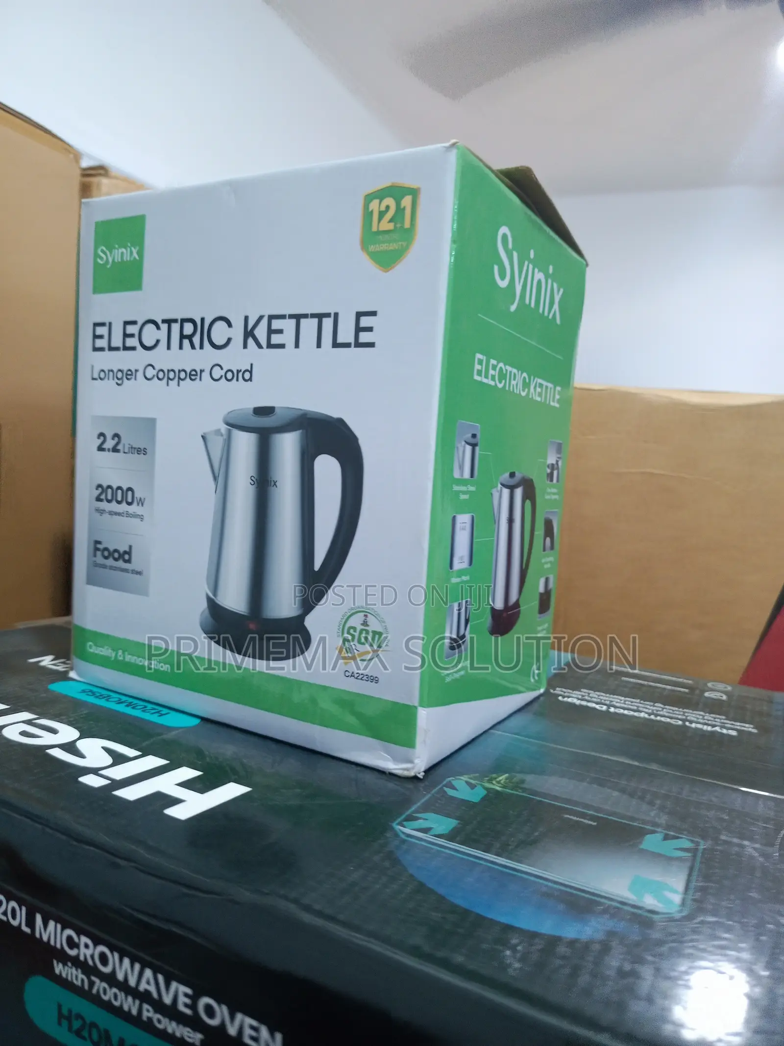 Cordless Freedom: Syinix 2.2l 2000w Electric Kettle