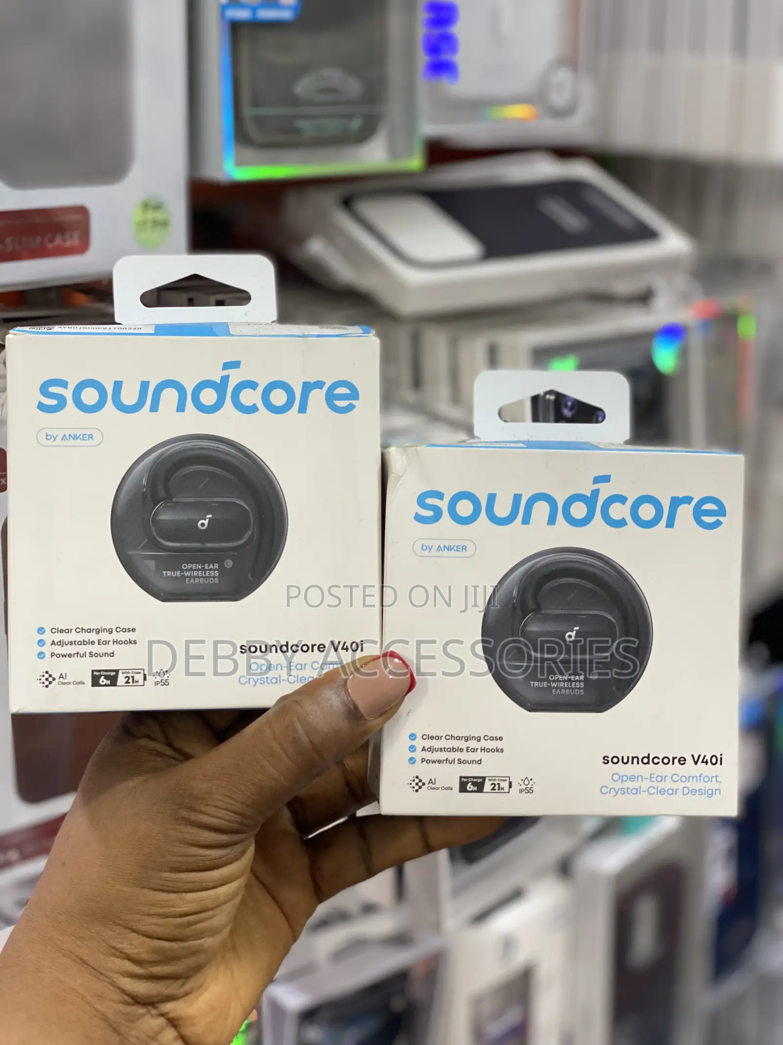 Anker Soundcore V40i Open-Ear Comfort, Crystal-Clear Design