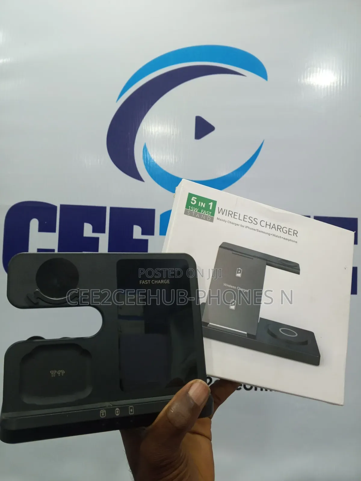 5 in 1 Wireless Charger 15w Fast Stand .