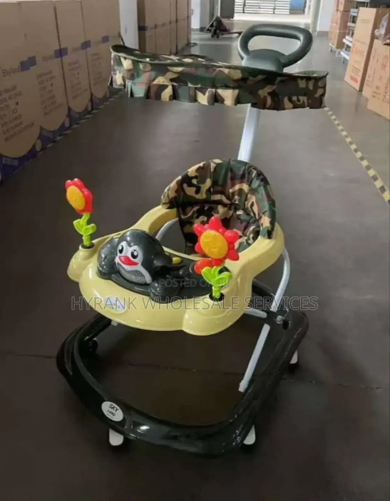 Baby Walker With Toy, Music, Canopy And Pusher