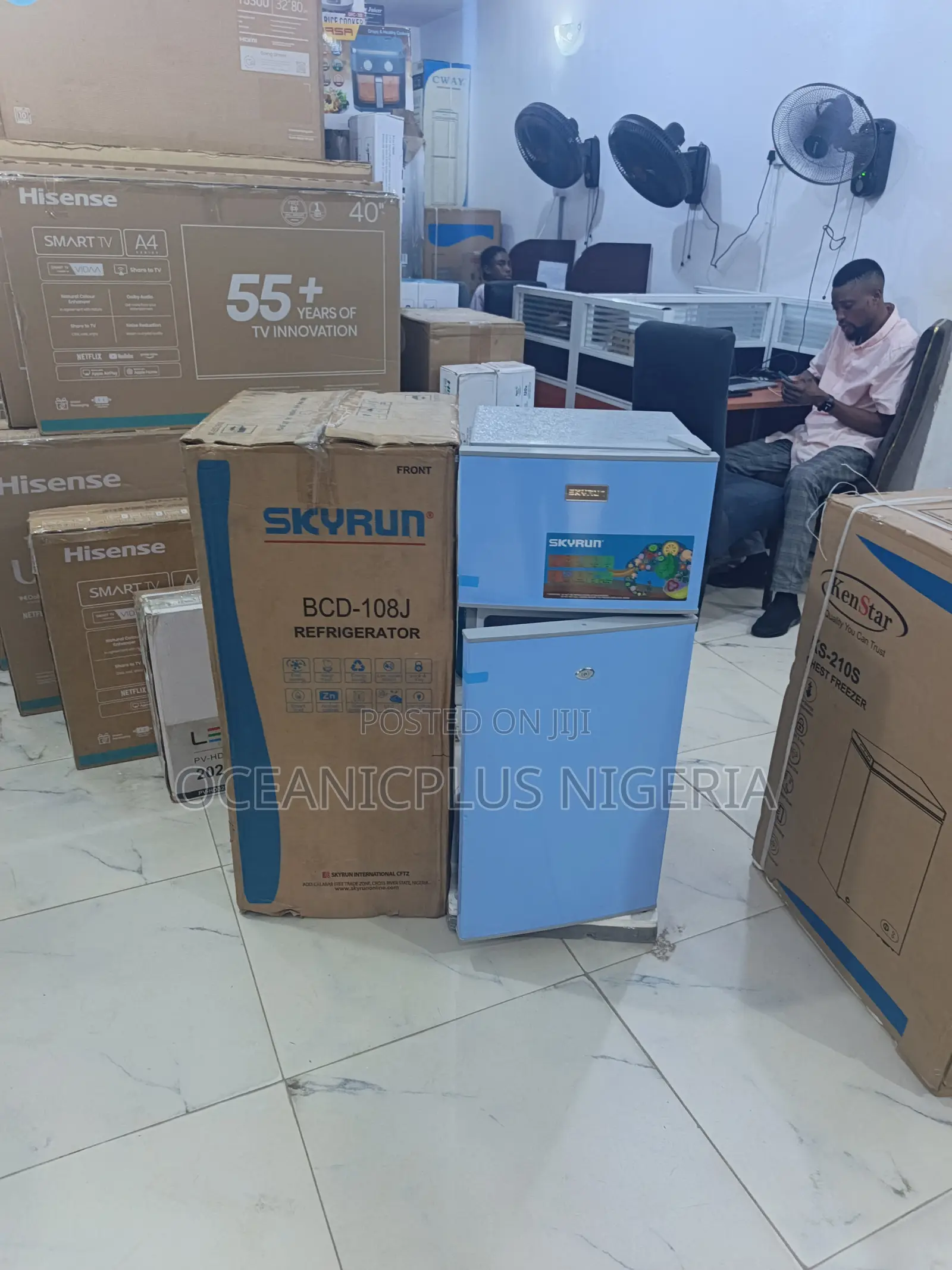 Skyrun 108l Household Double Door Fridge