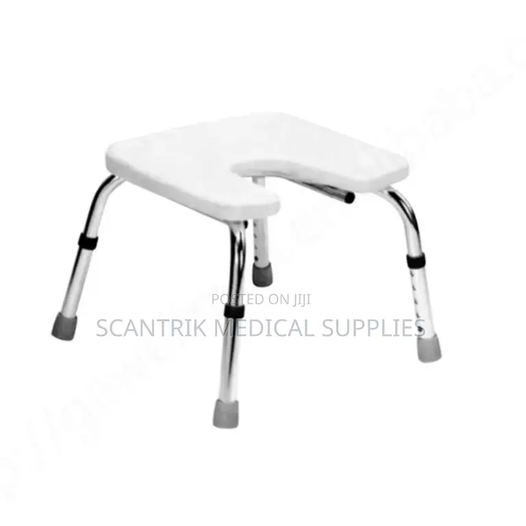 Adjustable Shower Chair With Blue Sponge Mat for Personalized Support