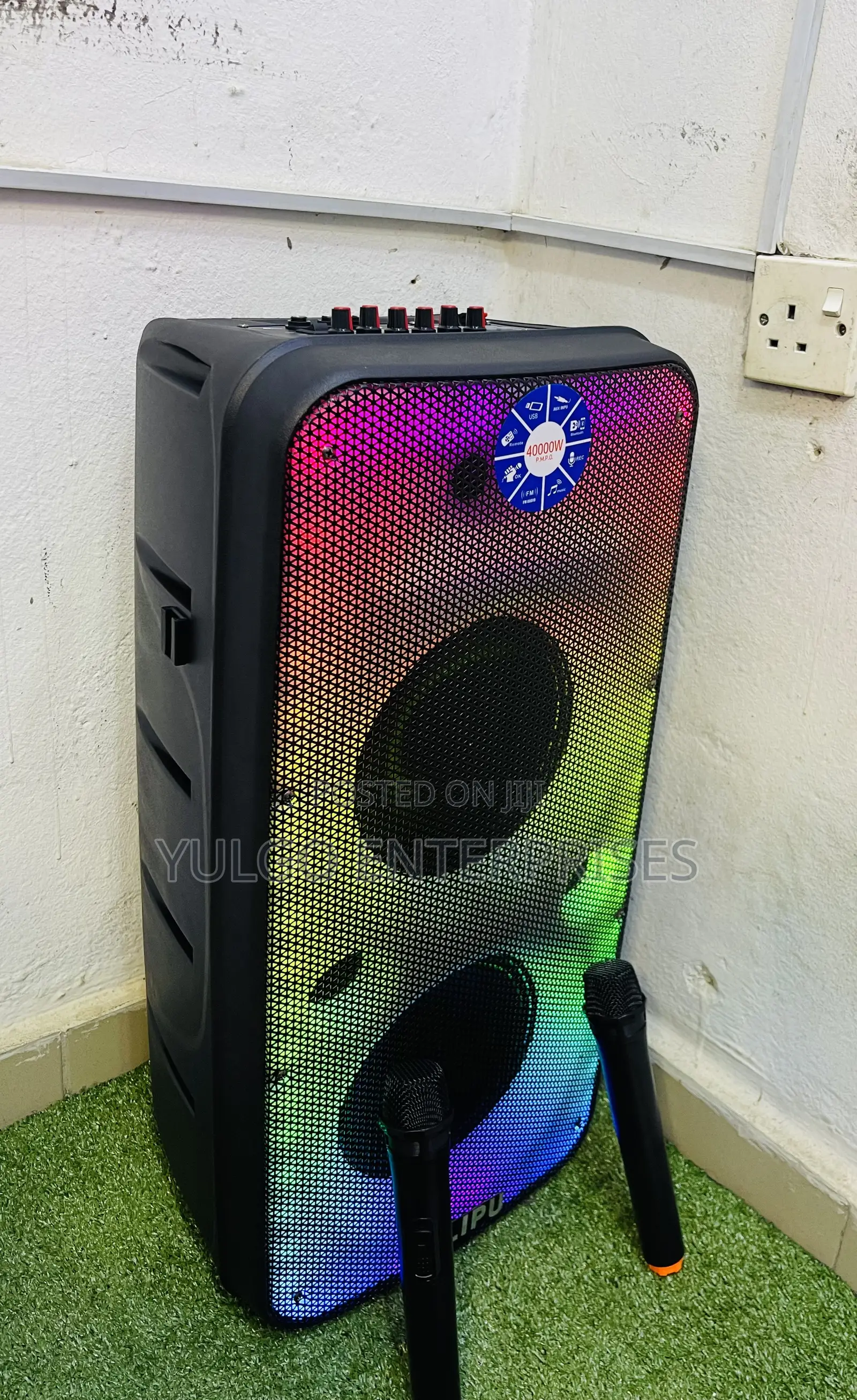 Ailipu Rechargeable Mobile Speaker, Bluetooth, Wireless Microphones