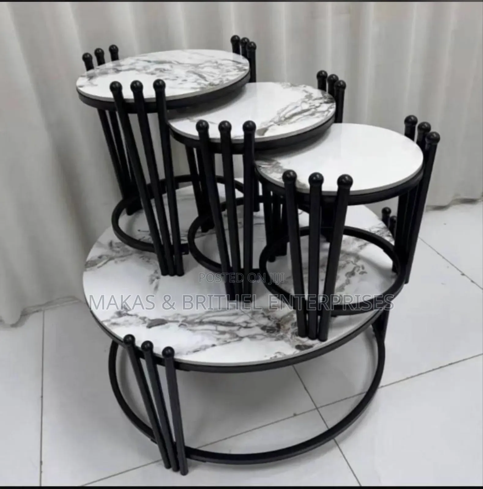 1+3 Side Tables Of Marble Center Table