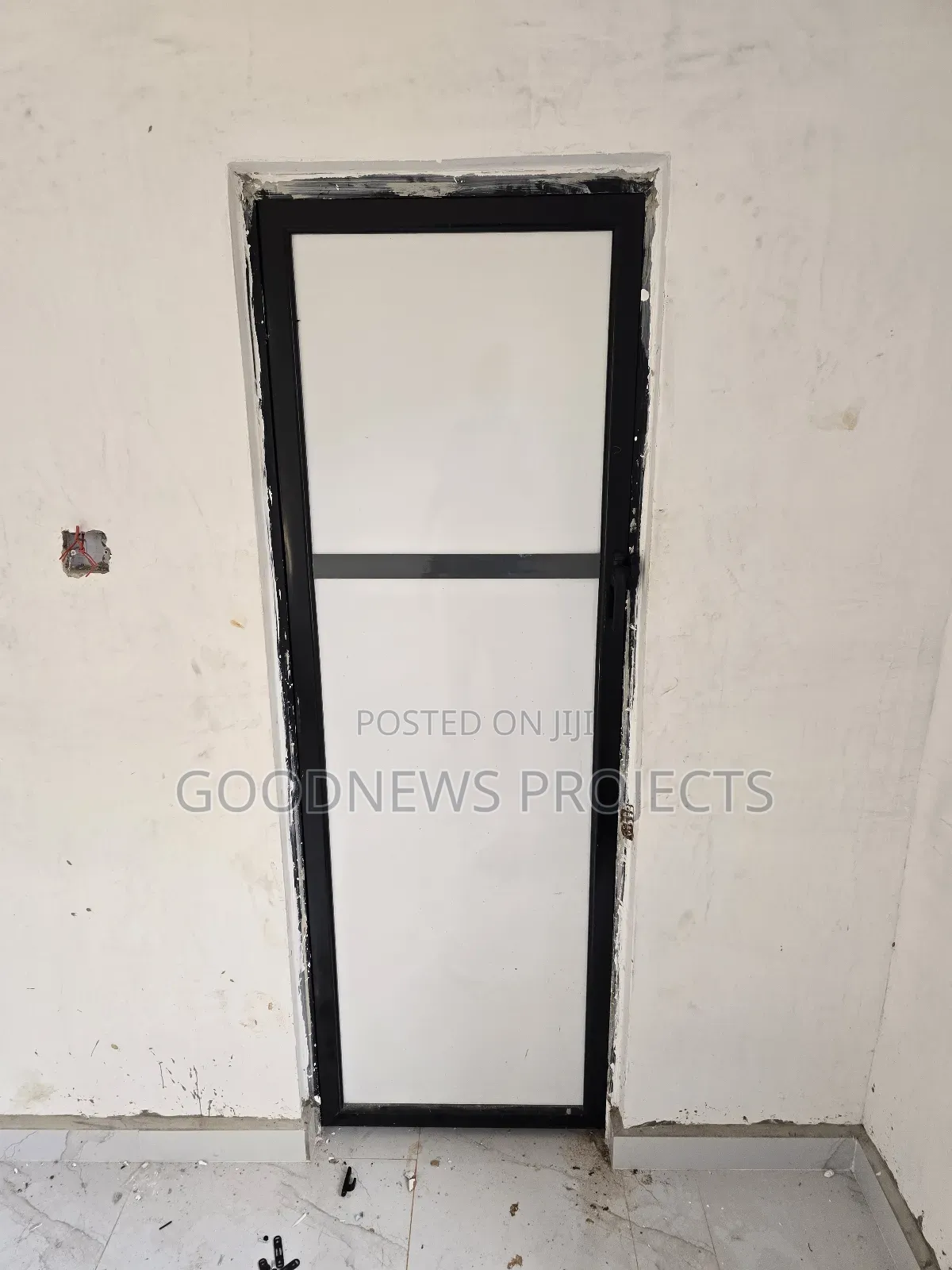 Aluminium Black Toilet Door