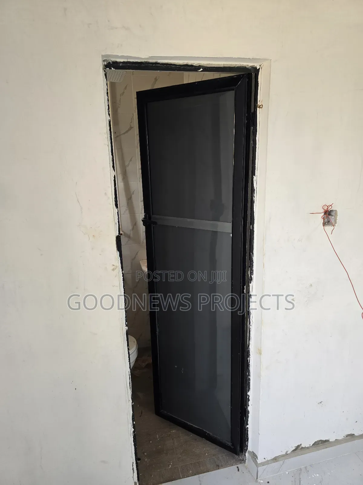 Aluminium Grey Toilet Door