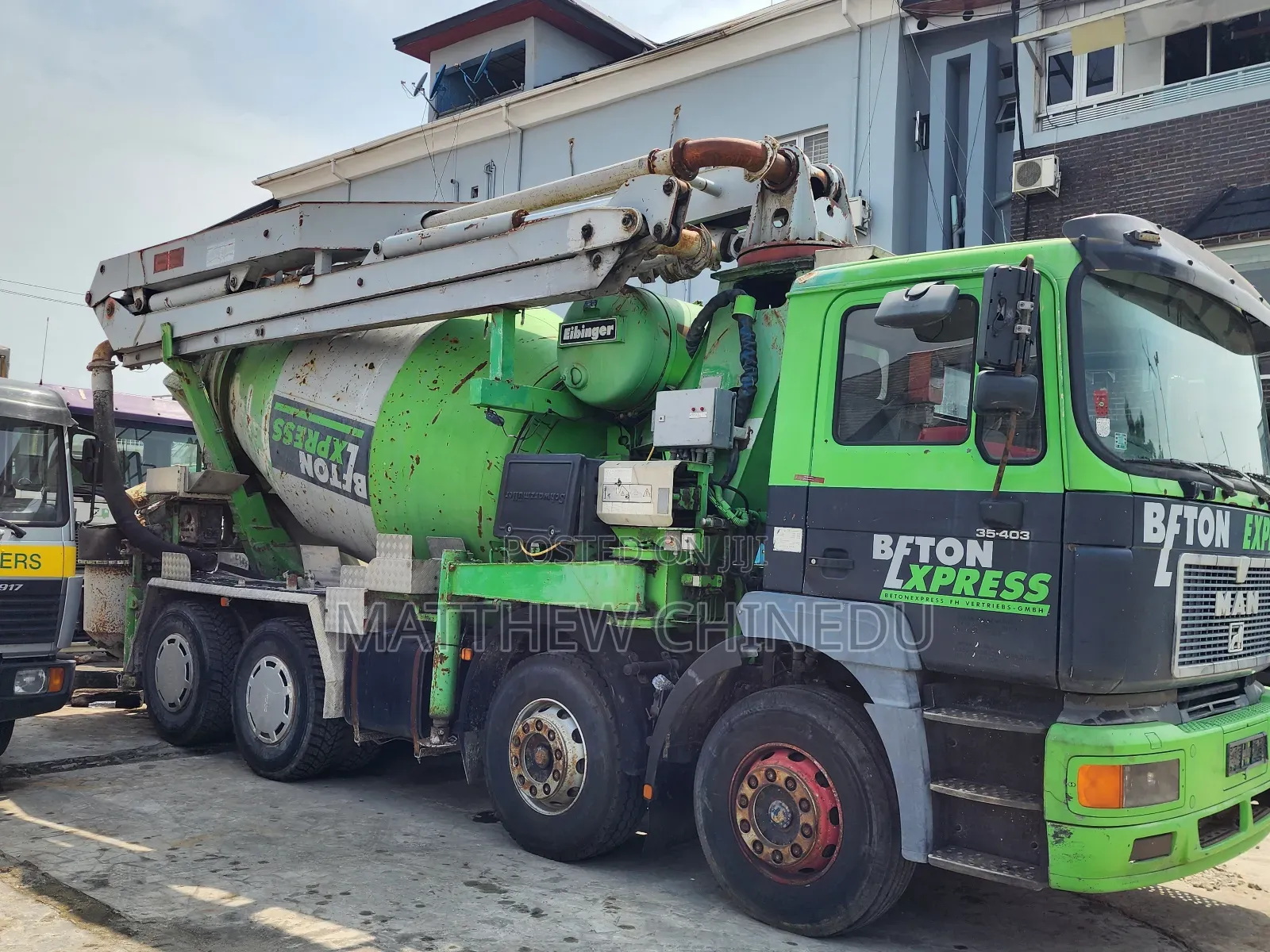 Super Clean Foreign Used Man Diesel Concrete Mixer With Pump