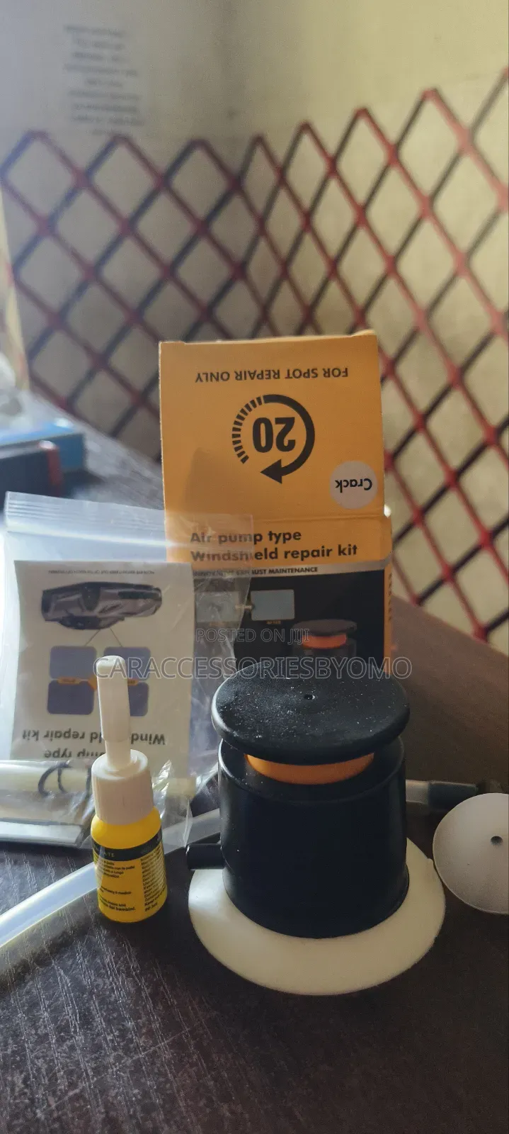 Air Pump Type Windshield Repair Kit.