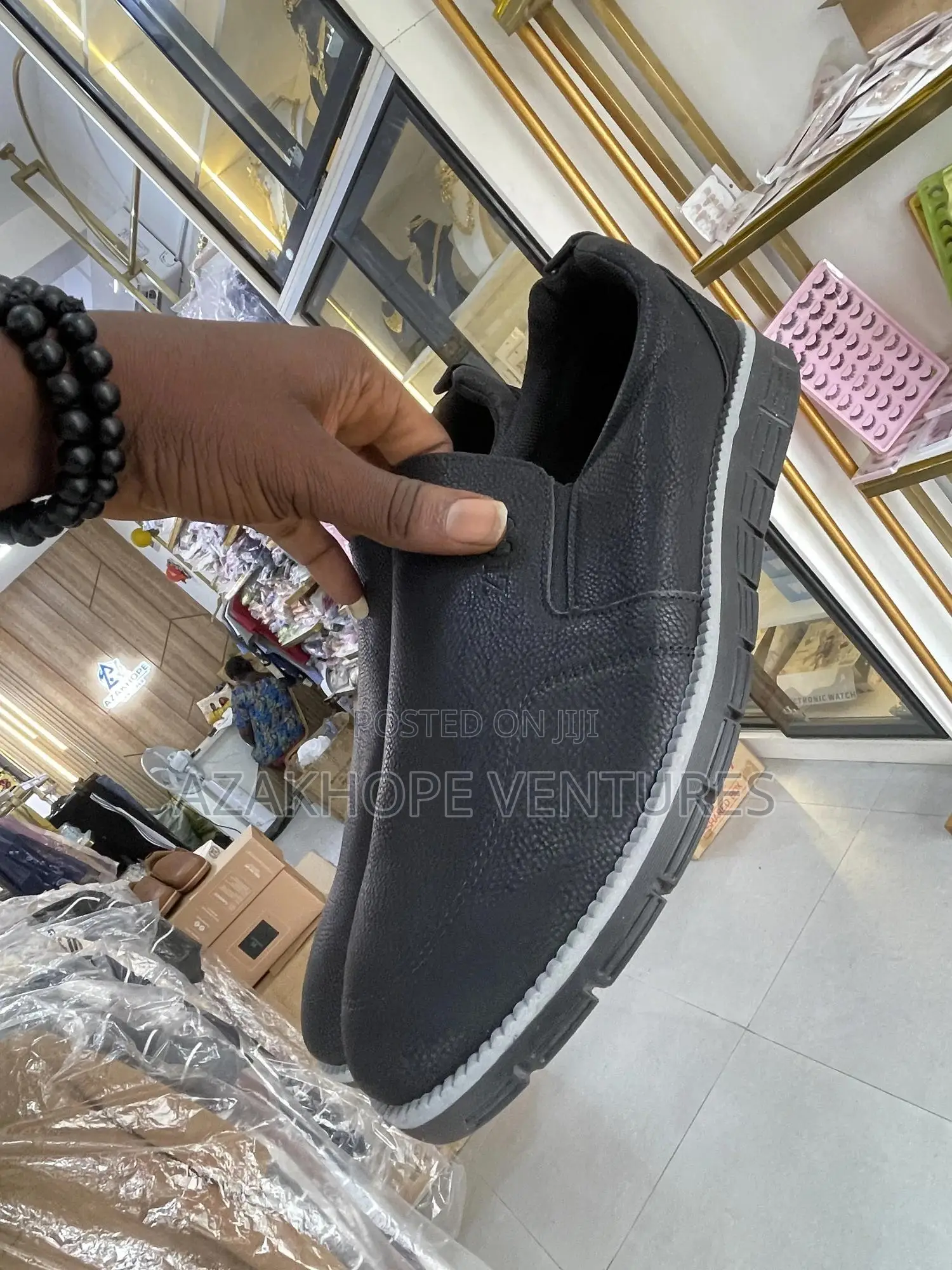 Black Men's Slip-on Casual Shoes