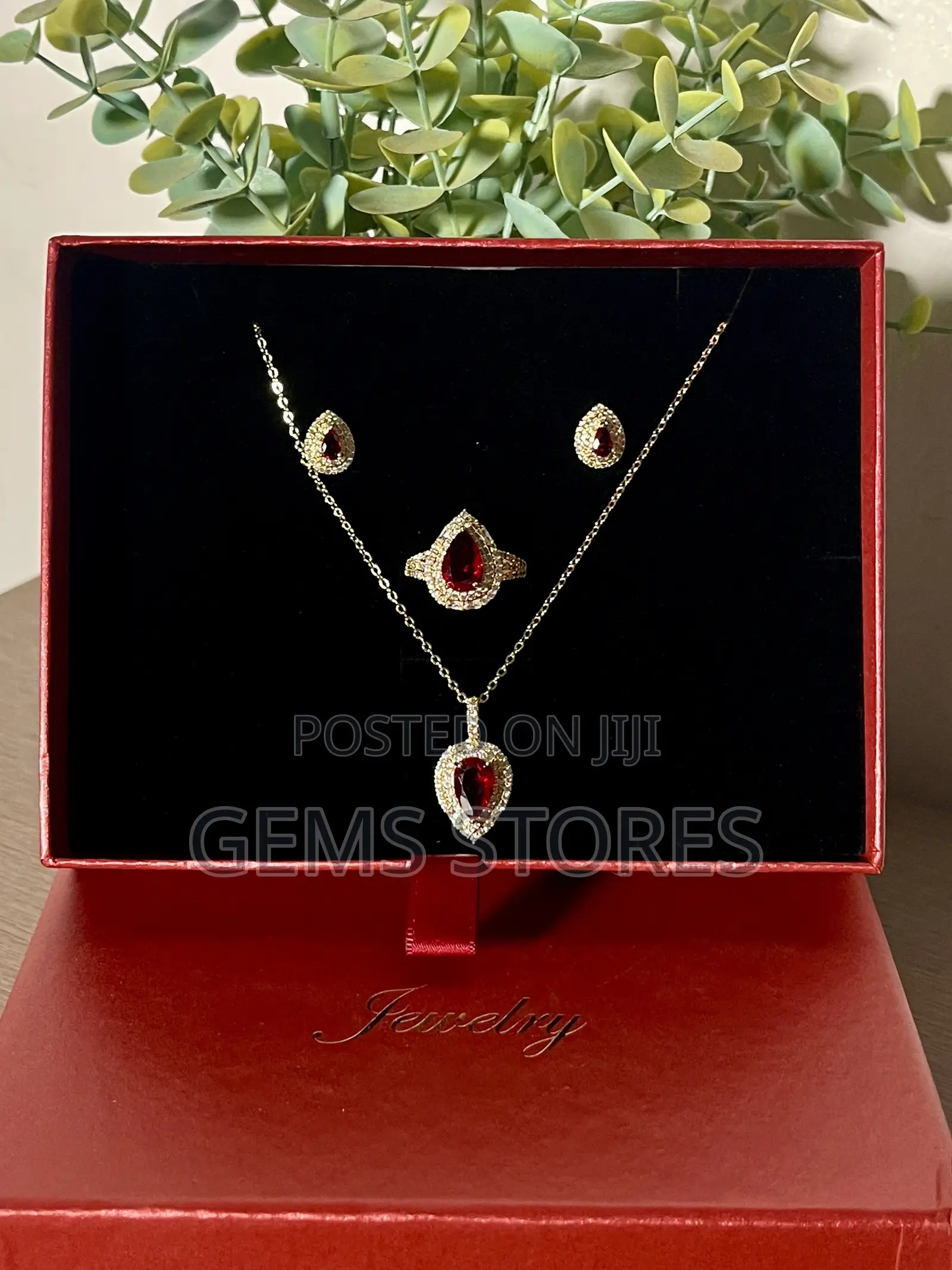 3-in-1 Luxury Tear-drop Jewelry Set – Necklace, Earrings Ring
