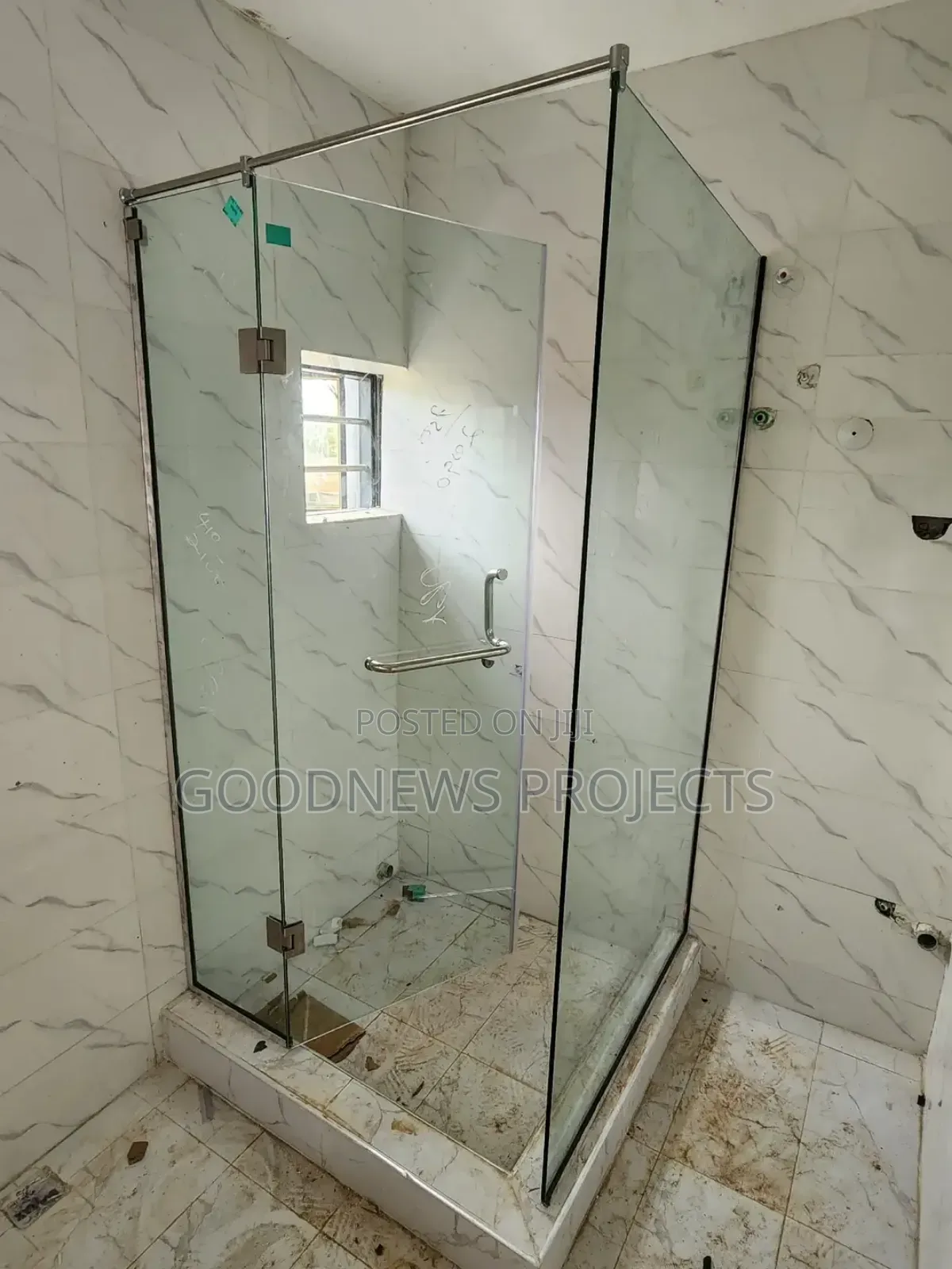 Shower {Hinged} Glass Cubicle