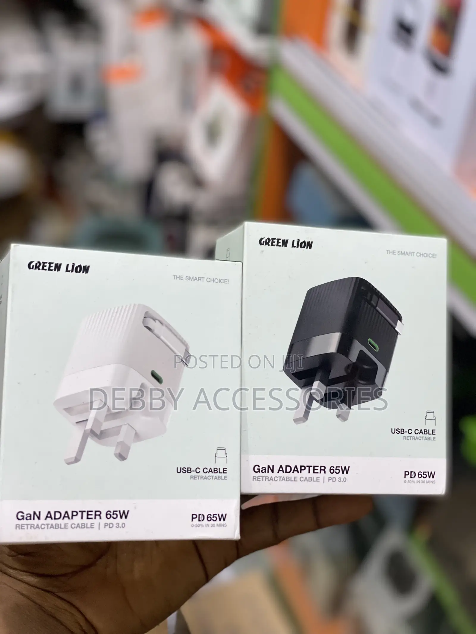 Greenlion Gan Adapter 65w Retractable Cable | Pd 3.0