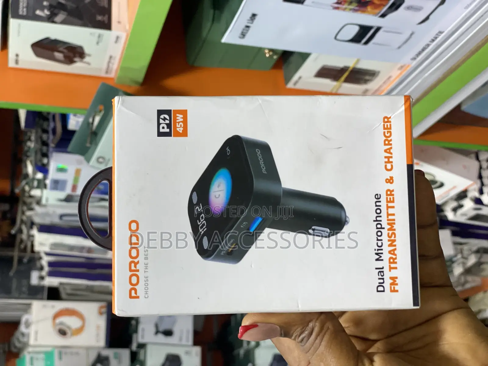Porodo Dual Microphone Fm Transmitter Charger