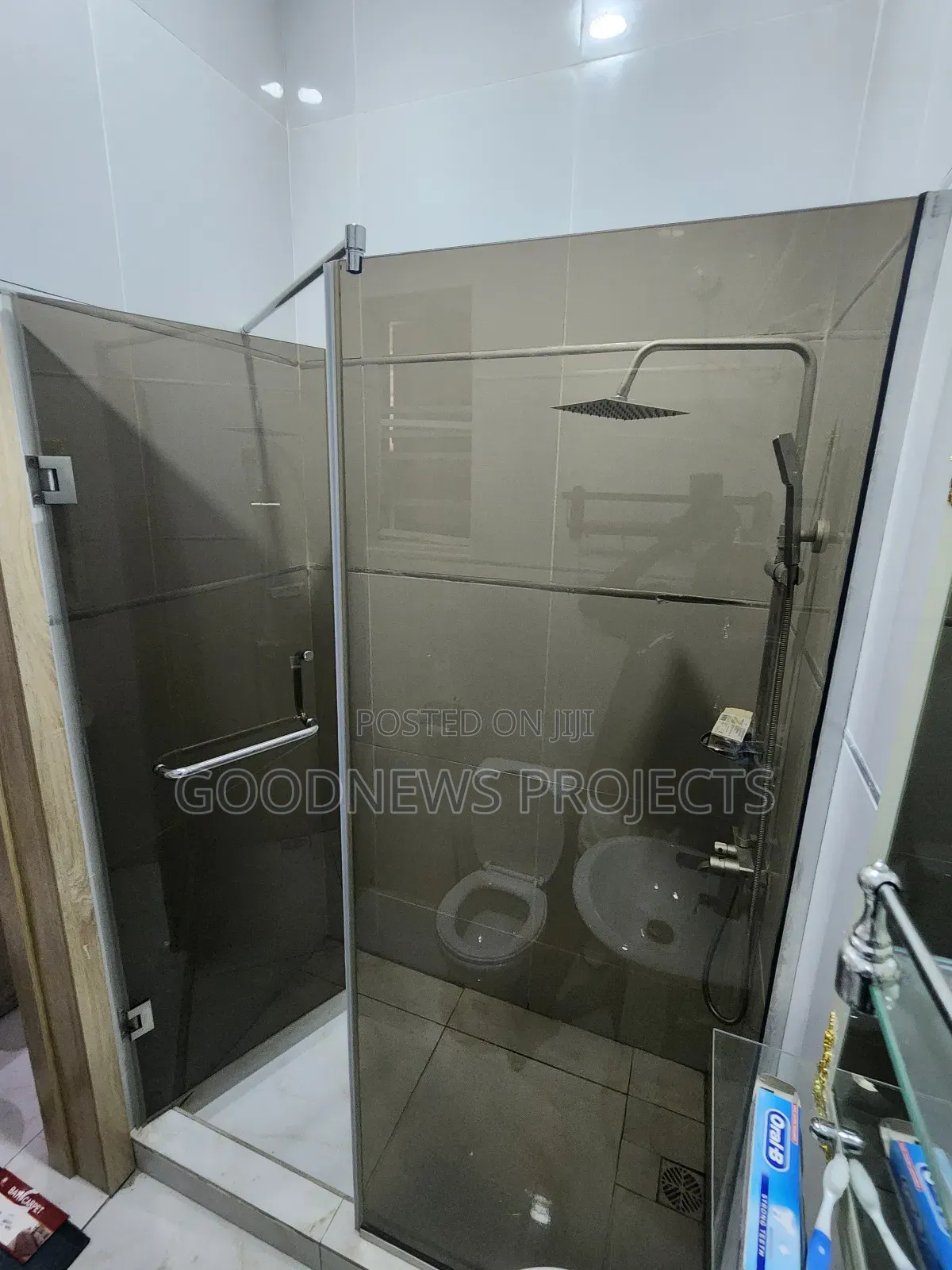 Brown Shower Glass Door