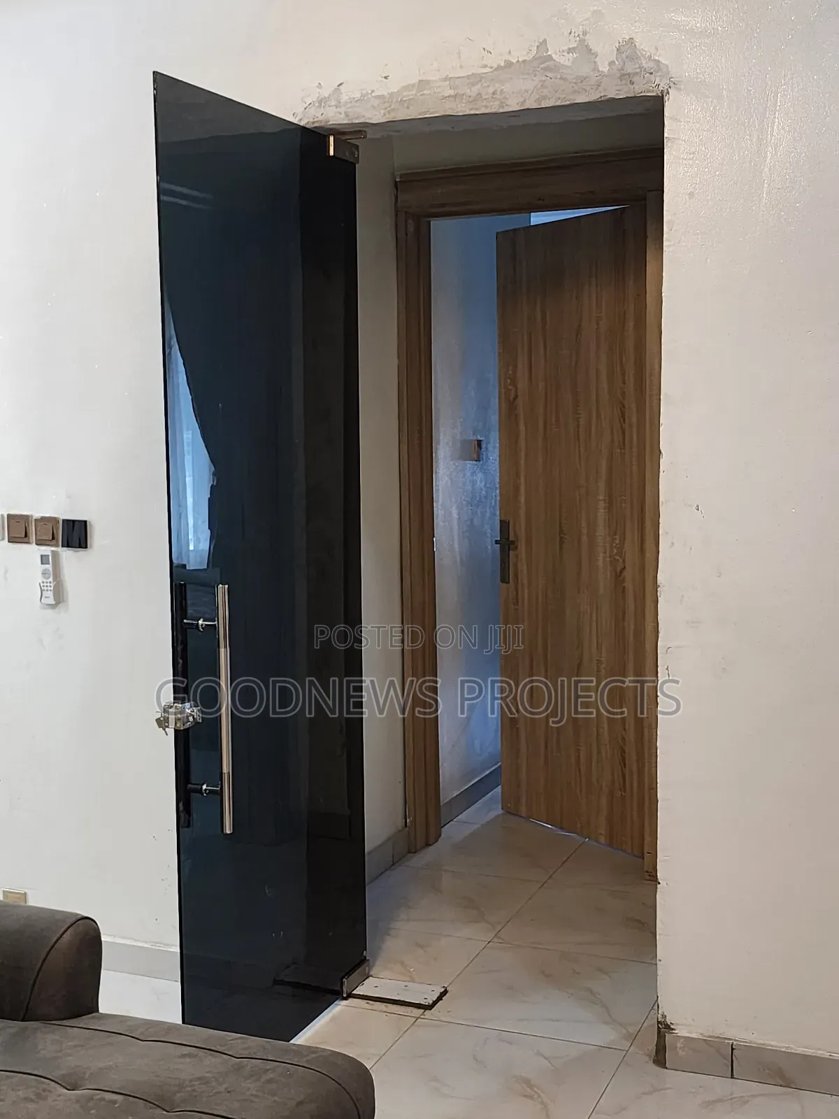 Black Pivot Glass Door {Swing}