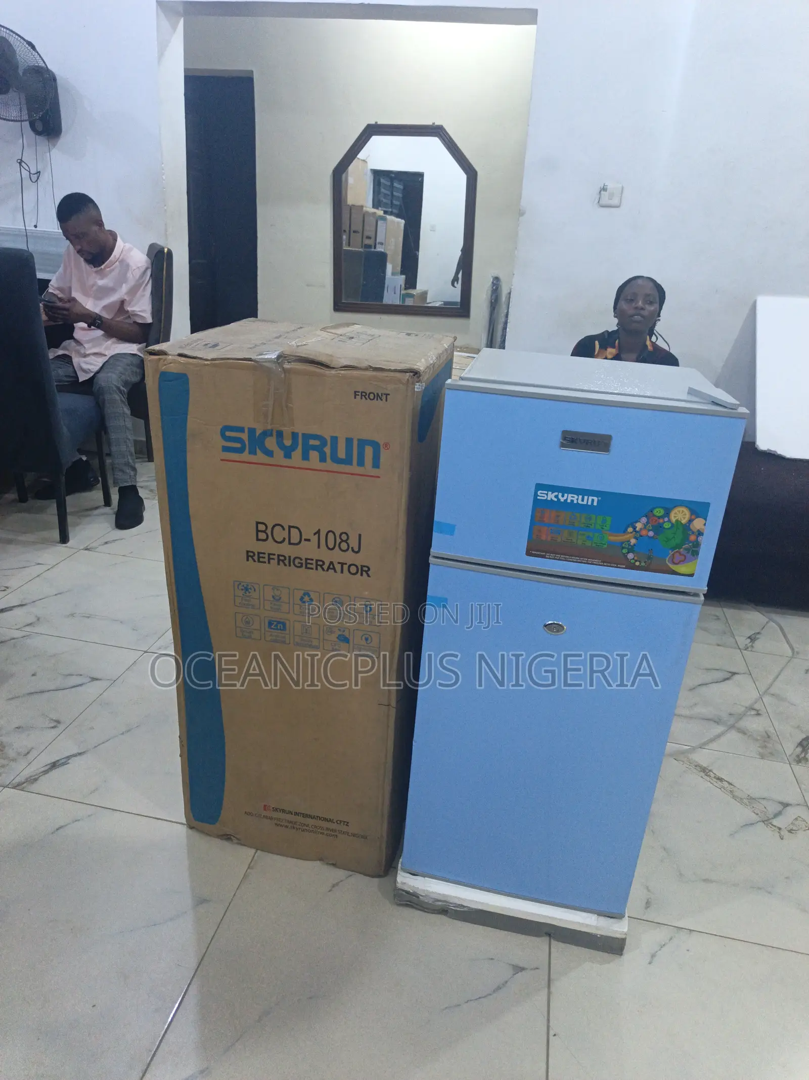 Skyrun 108l Double Door Fridge Unit BCD-108j