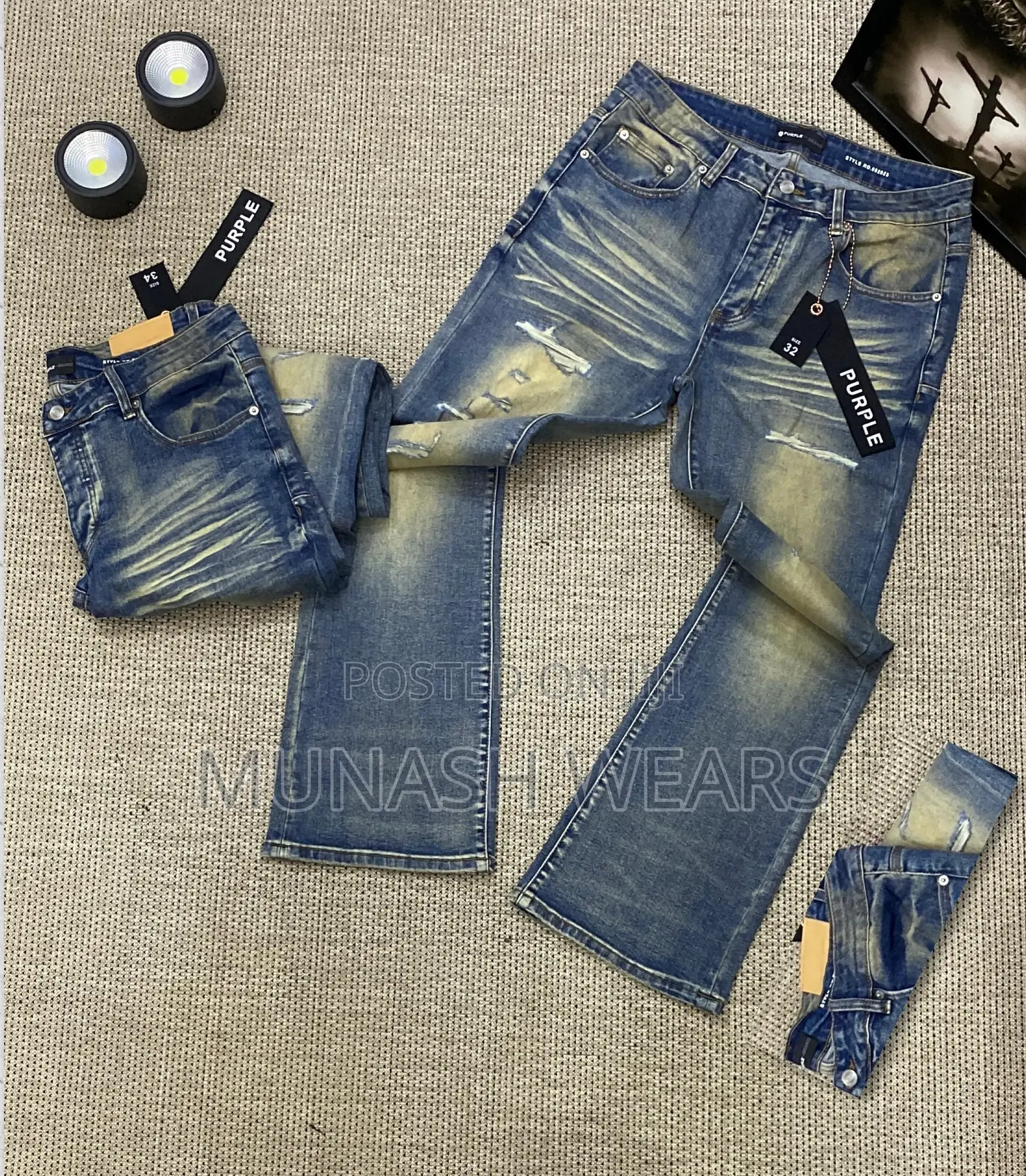 Purple Classic Jean For Men 30-38 Available