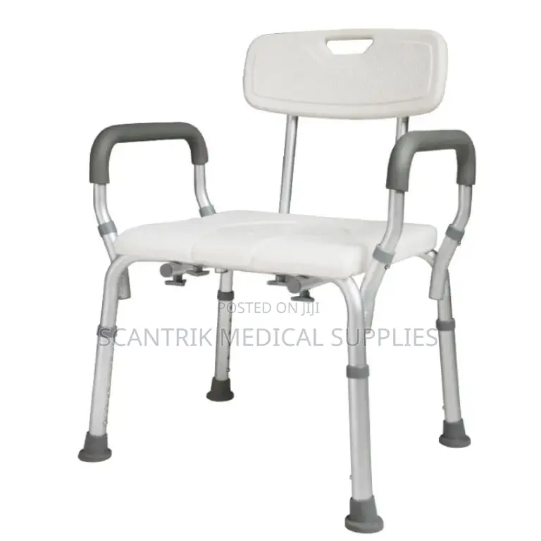 Compact Shower Chair Without Backrest With Safety Handles