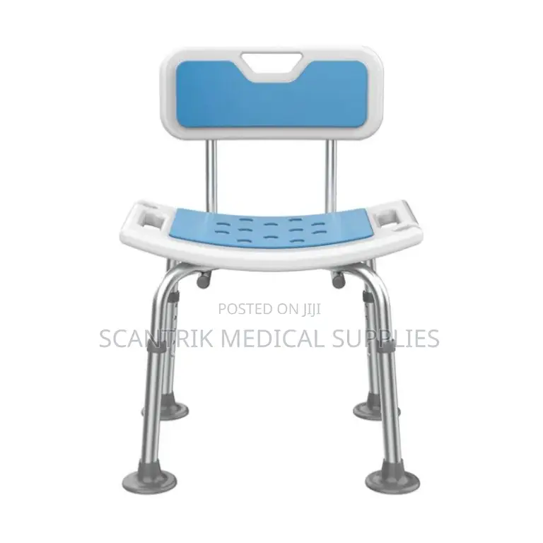 Heavy-Duty Aluminum Shower Chair Without Back Rest With Handle