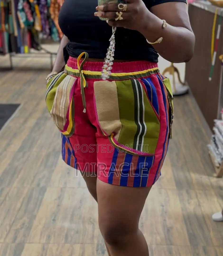 Aso Oke Multicolored Short Pant for Women