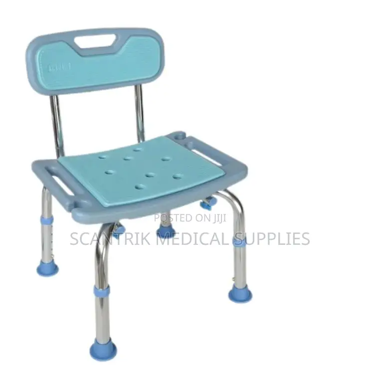 Ergonomic Backless Shower Chair With Safety Handles
