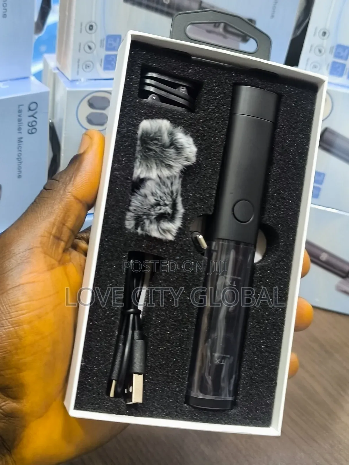 Lavalier Wireles Qy99 Mic Anc Clip-on Magnetic Lapel Mic Charging Case