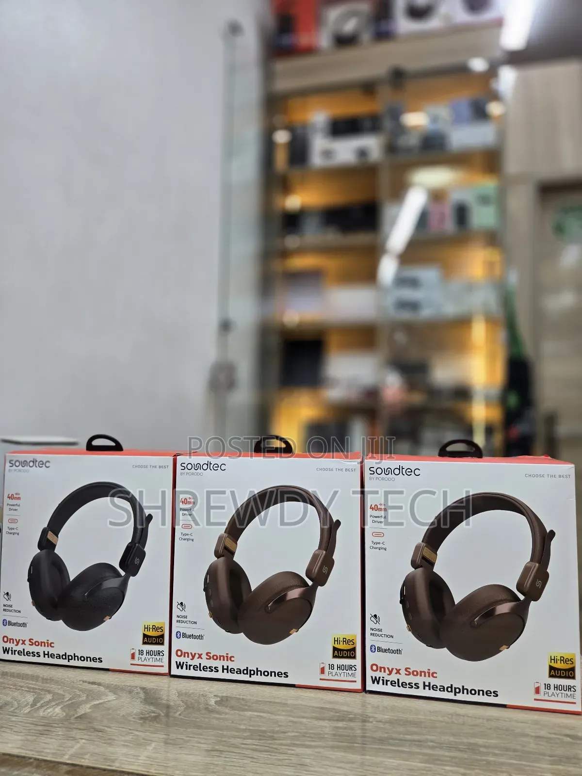 Soundtec by Porodo Onyx Sonic Wireless Headphones
