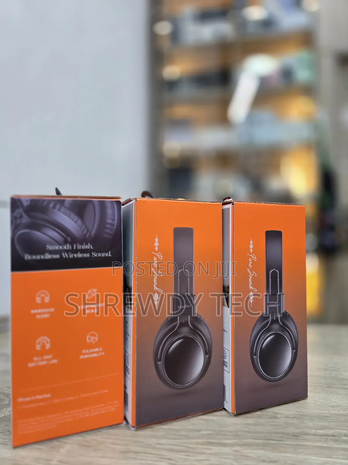 Soundtec by Porodo Smooth-Touch Wireless Stereo Headphone