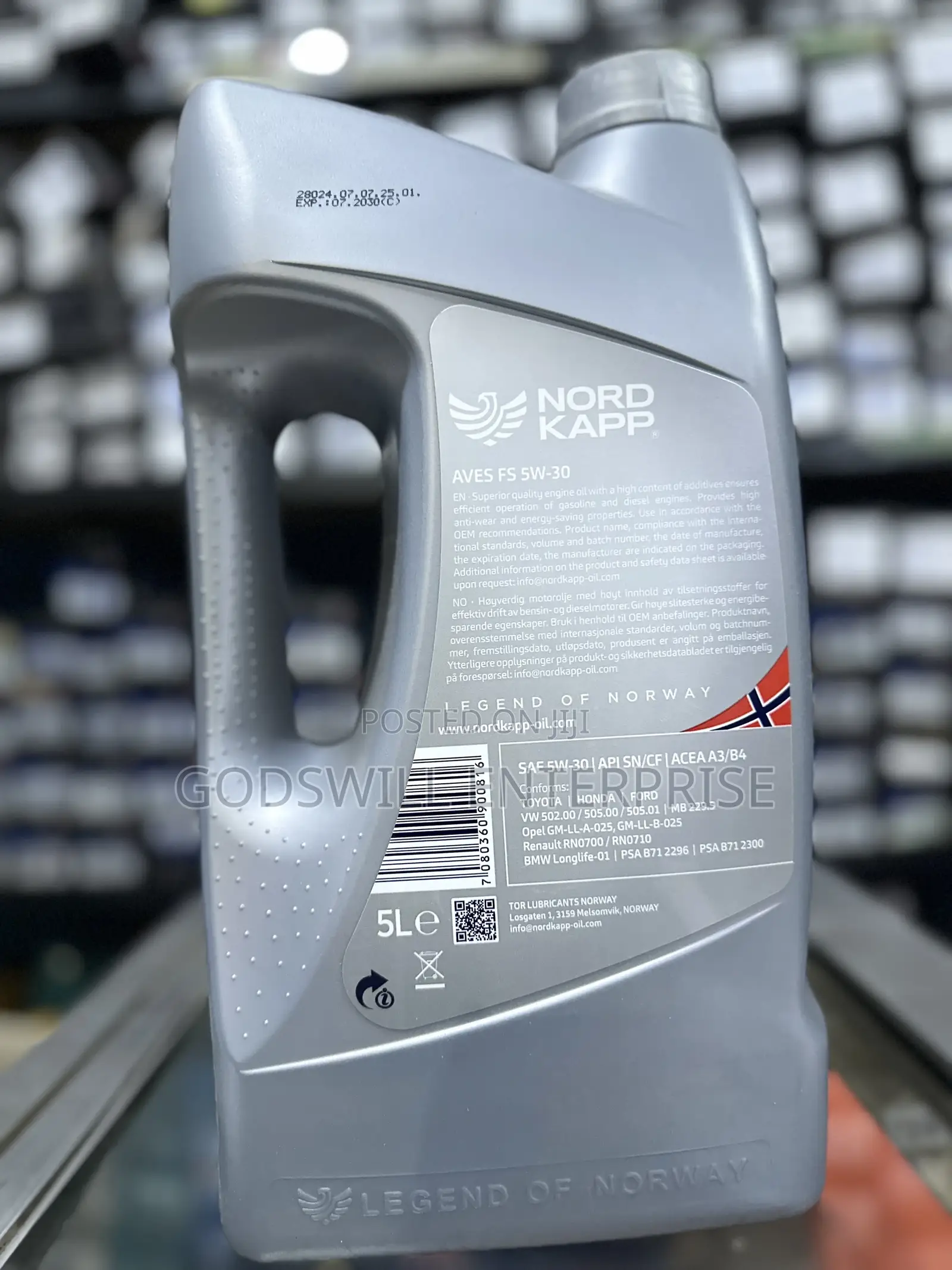Nord Kapp Aves Fs 5w-30 Fully Synthetic Engine Oil (5l)