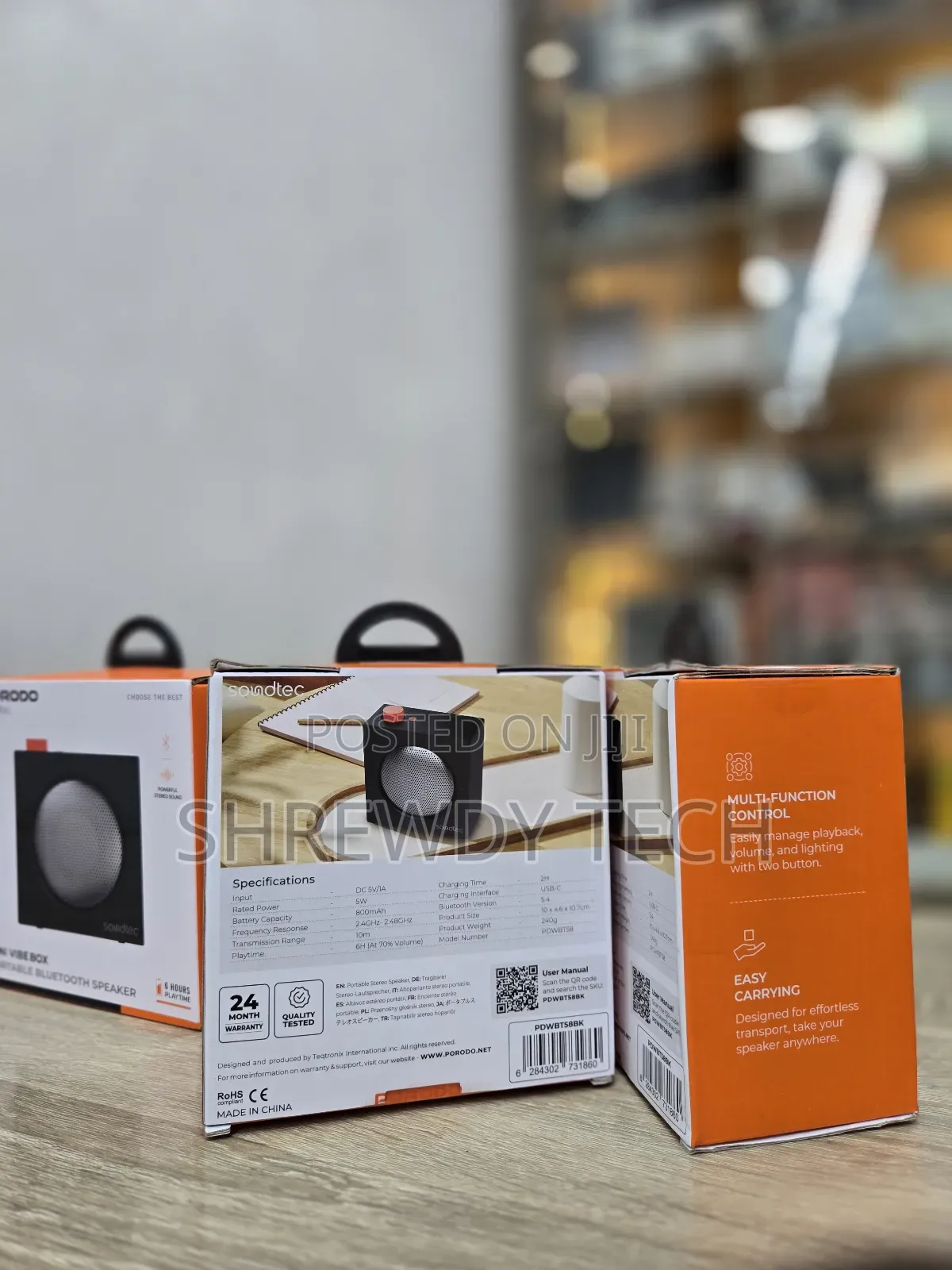 Soundtec by Porodo Mini Vibe Box Bluetooth Speaker