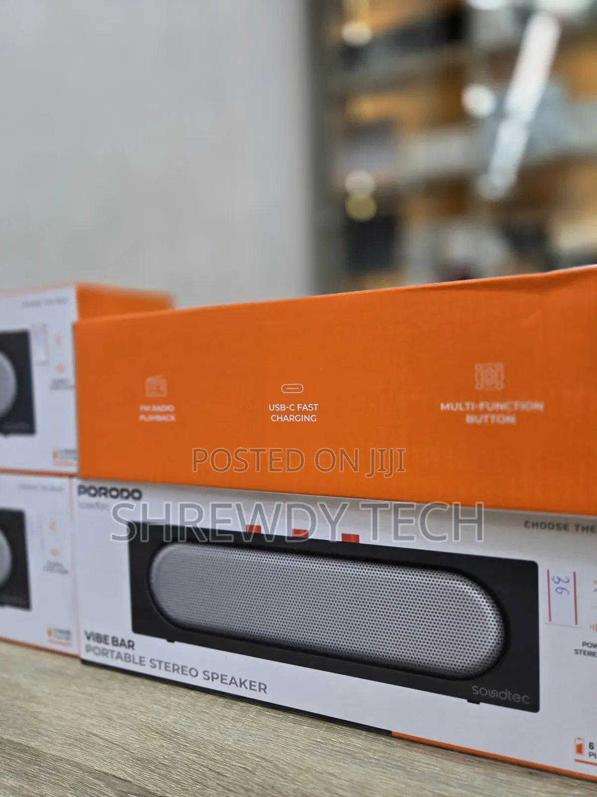Porodo Vibebar Portable Stereo Speaker