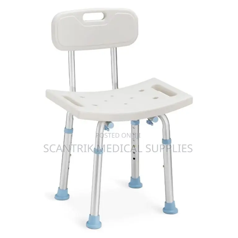 Reinforced Shower Chair Without Back Rest With Dual Support Handles