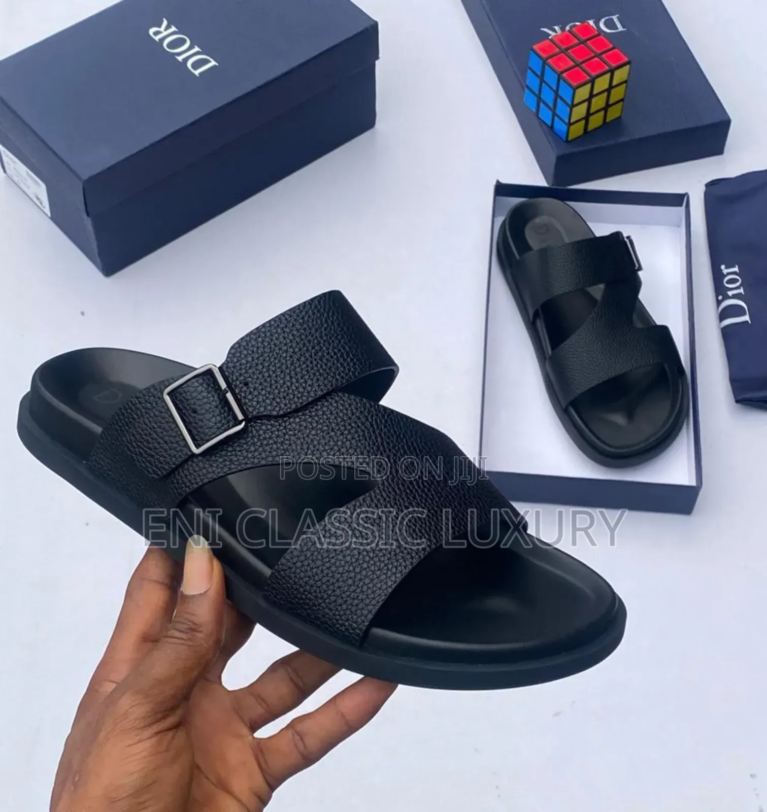 Best Quality Luxury Men's Slippers Dior Well Banded Package