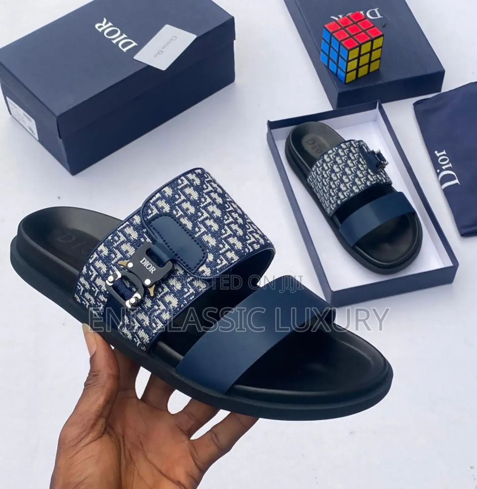 Best Quality Luxury Men's Slippers Dior Well Banded Package