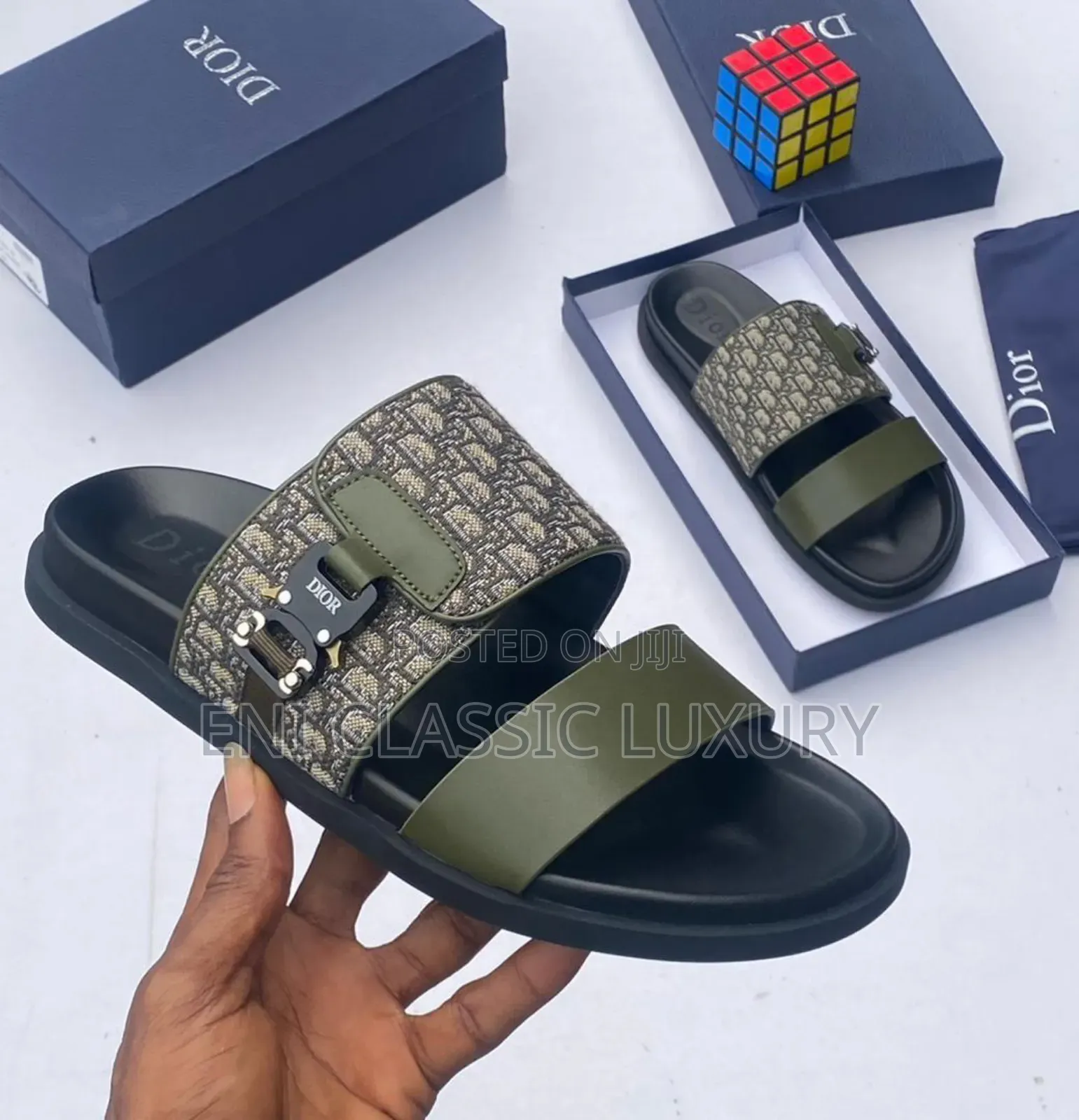 Best Quality Luxury Men's Slippers Dior Well Banded Package