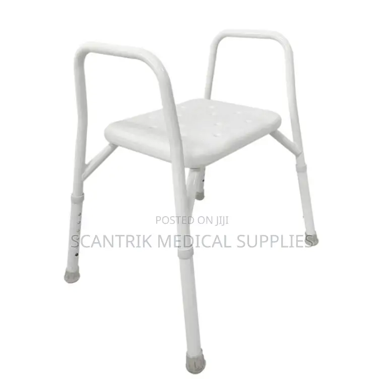 Heavy-Duty Adjustable Shower Stool Without Back Rest
