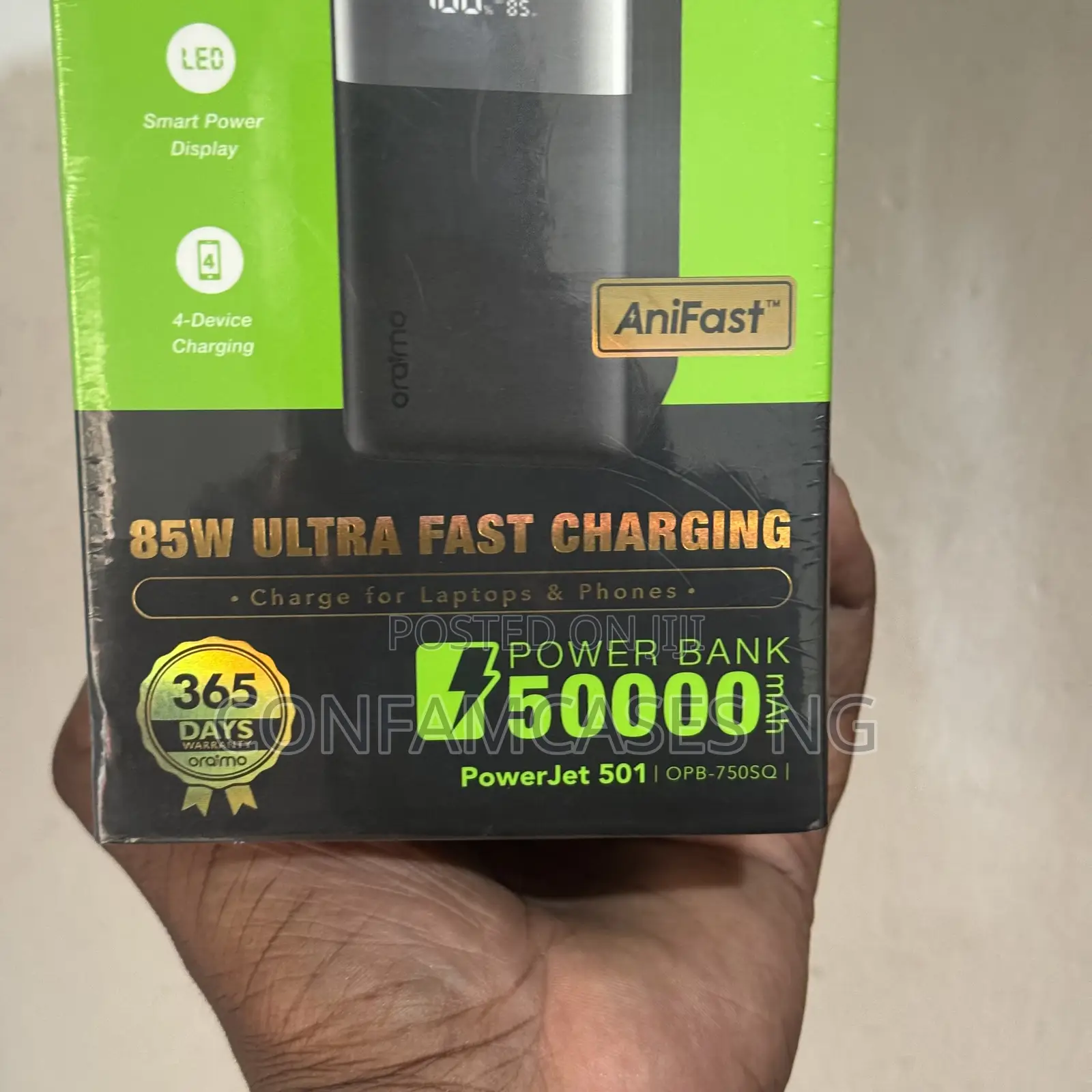 Oraimo Power Jet 501 50000mah 85w Fast Charging Laptop Powerbank