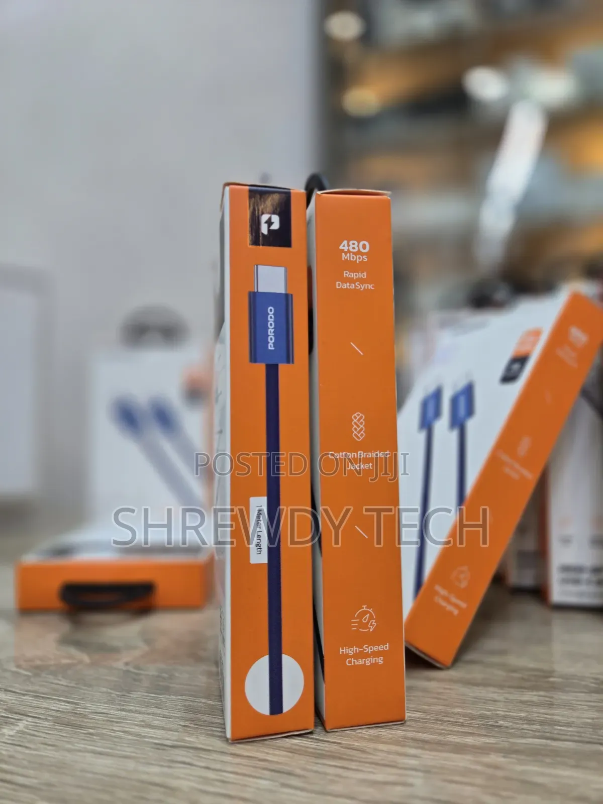 Porodo High Speed Usb-C Braided Cable