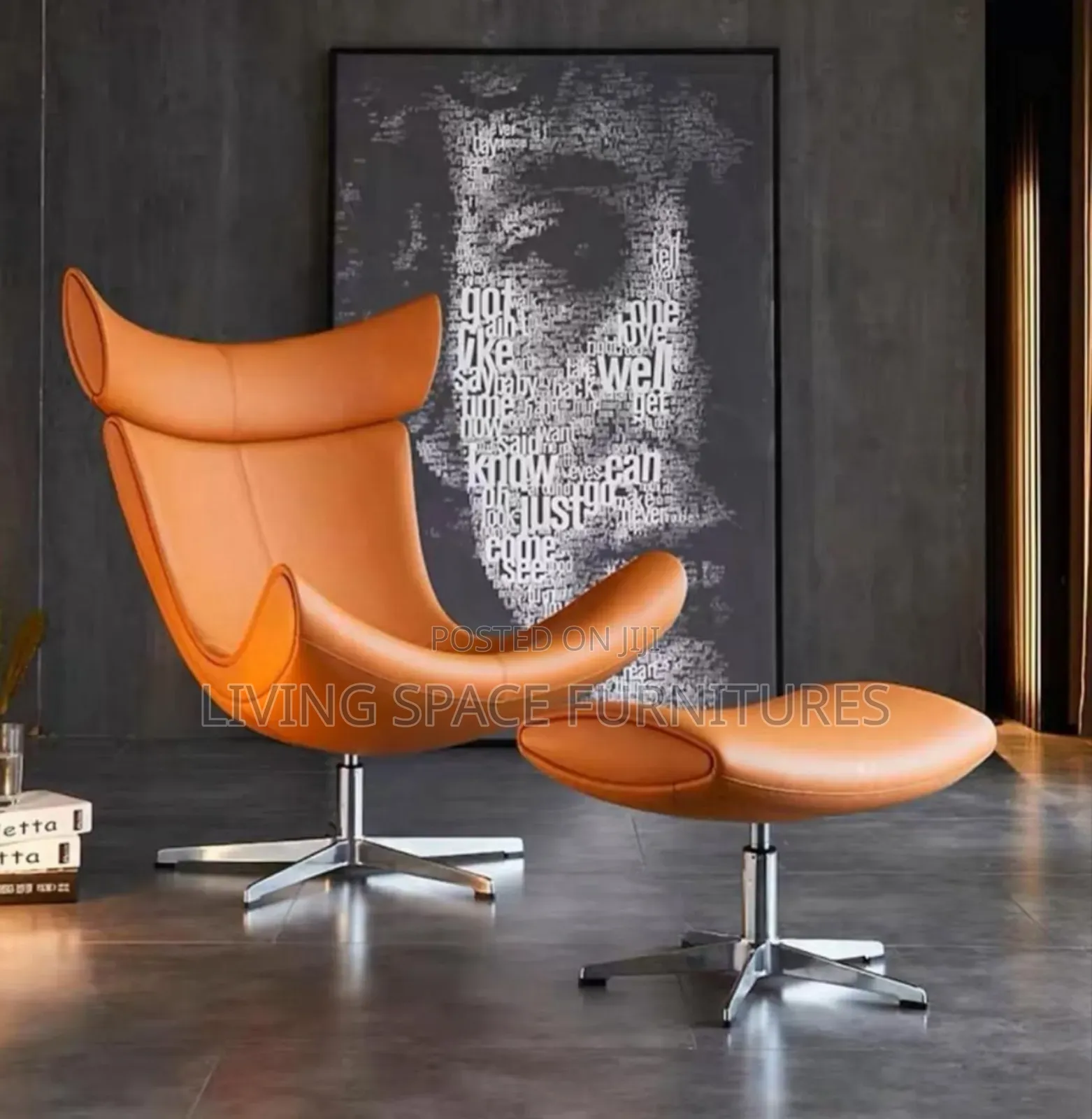 Comfortable Relaxing Leather Chair With Footrest