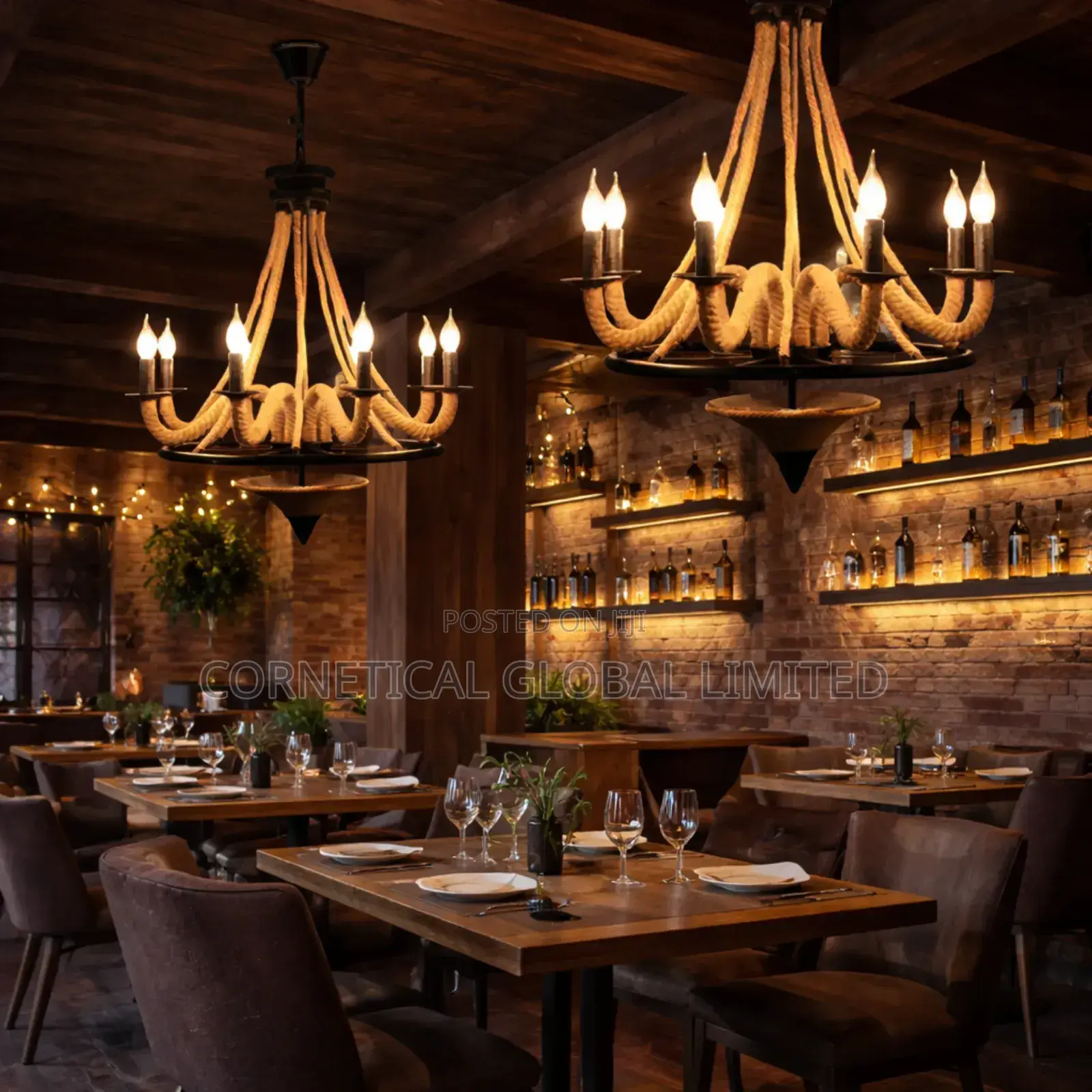 Rustic Rope Chandelier – Loft Pendant Light