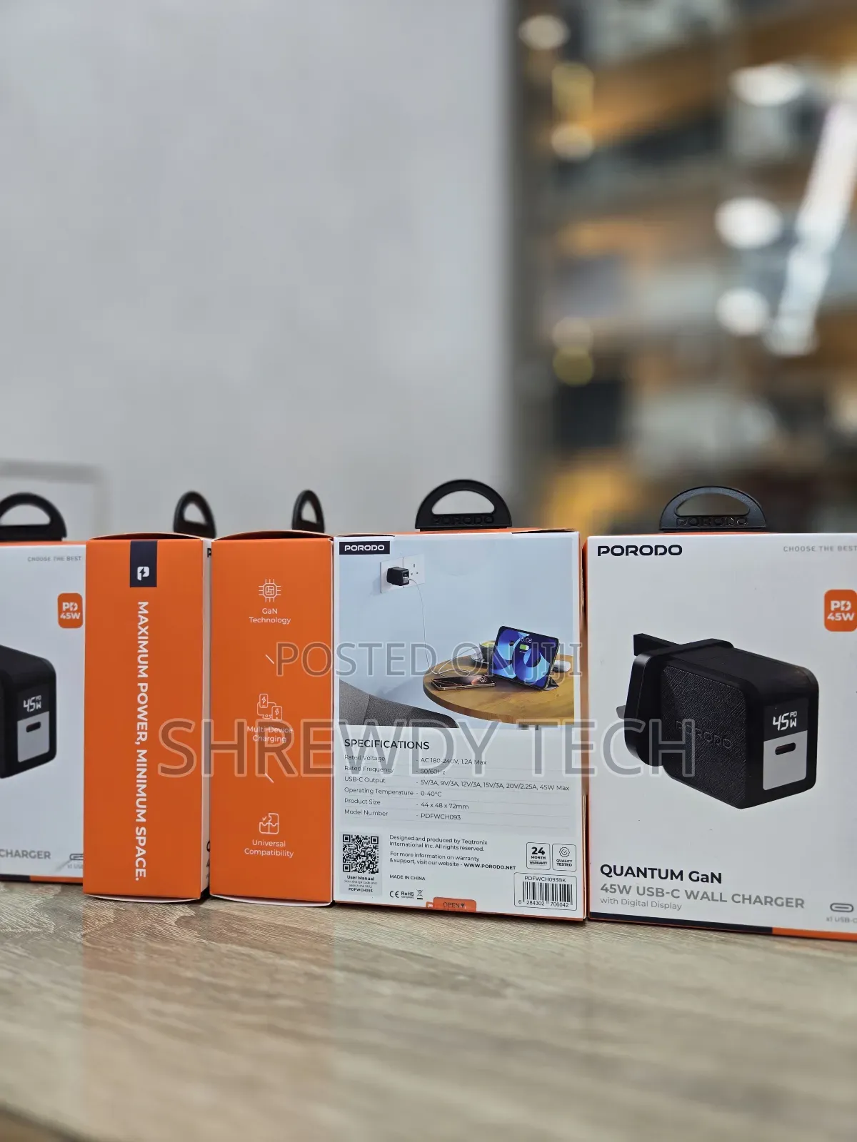 Porodo Gan 45w Wall Adapter