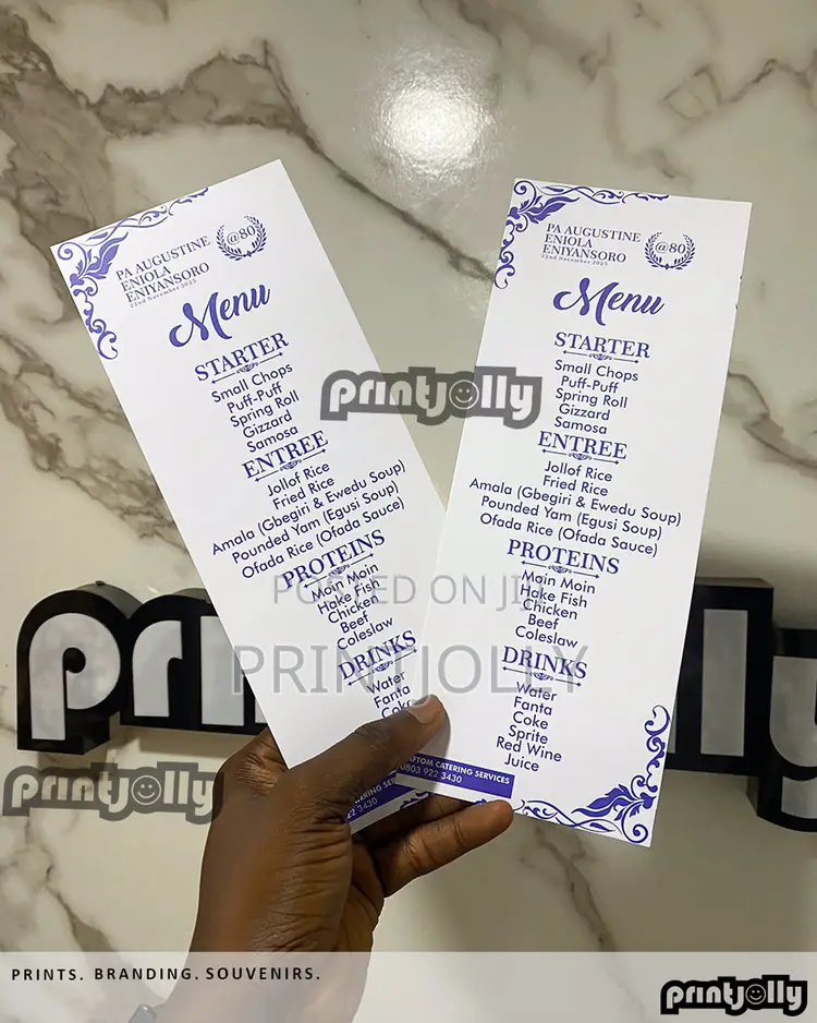 Menu Card / Quality Memu Card