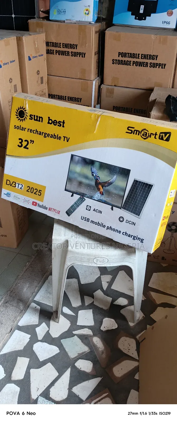 Tv Dc Solar Smart Android Led 32", Netflix,Usb,Youtube,Play Store.